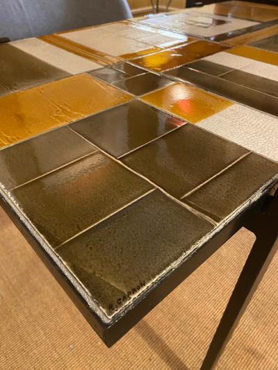 Roger Capron Ceramic Dining Table France 1970s