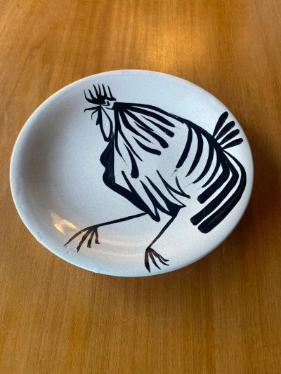 Roger Capron Ceramic Plate by Roger Capron Vallauris France 1950s