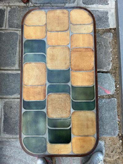 Roger Capron Ceramic Shogun coffee table by Roger Capron Vallauris 1970s