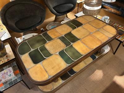 Roger Capron Ceramic Shogun coffee table by Roger Capron Vallauris 1970s