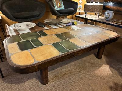Roger Capron Ceramic Shogun coffee table by Roger Capron Vallauris 1970s
