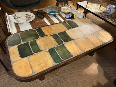 Roger Capron Ceramic Shogun coffee table by Roger Capron Vallauris 1970s