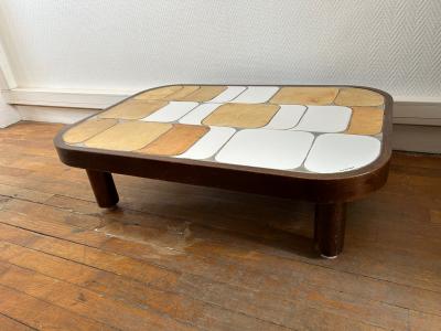Roger Capron Ceramic Shogun coffee table by Roger Capron Vallauris 1970s