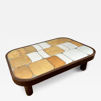 Roger Capron Ceramic Shogun coffee table by Roger Capron Vallauris 1970s
