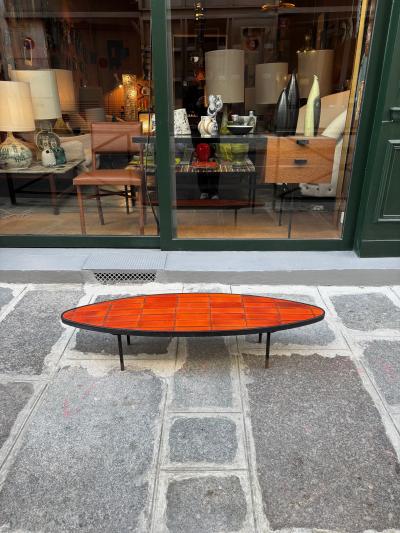 Roger Capron Ceramic Surf Coffee Table by Roger Capron France Circa 1960s
