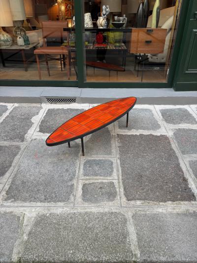 Roger Capron Ceramic Surf Coffee Table by Roger Capron France Circa 1960s