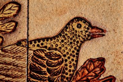 Roger Capron Ceramic Tile Panel in Three Parts attrb to Jacqueline Hubin for Roger Capron