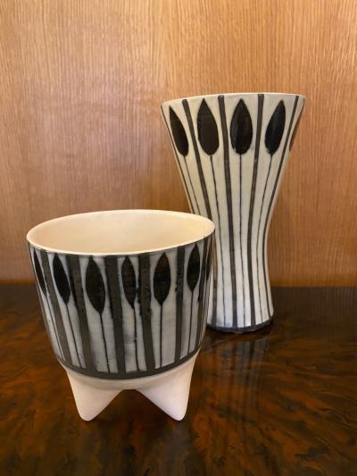 Roger Capron Ceramic Vase Molaire Vallauris France 1953 65