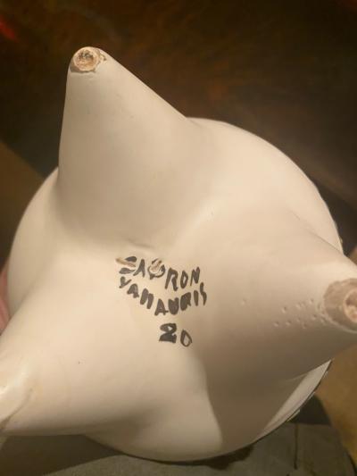 Roger Capron Ceramic Vase Molaire Vallauris France 1953 65