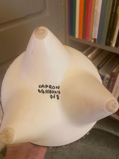 Roger Capron Ceramic Vase Molaire by Roger Capron Vallauris France 1953 65
