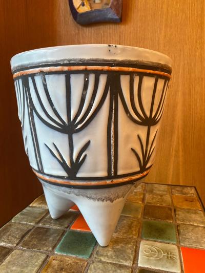 Roger Capron Ceramic Vase Molaire by Roger Capron Vallauris France 1953 65