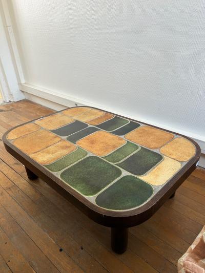 Roger Capron Ceramic coffee table Shogun by Roger Capron France 1960s