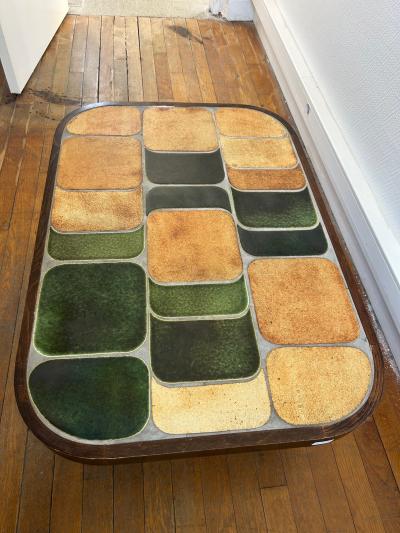 Roger Capron Ceramic coffee table Shogun by Roger Capron France 1960s