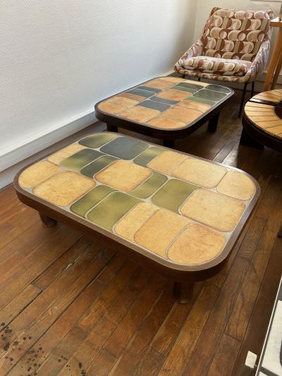 Roger Capron Ceramic coffee table Shogun by Roger Capron France 1960s