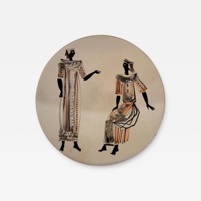 Roger Capron Ceramic plate by Roger Capron Vallauris France 1960s