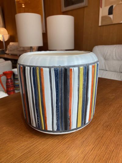 Roger Capron Ceramic vase flowerpot Vallauris France 1960s 