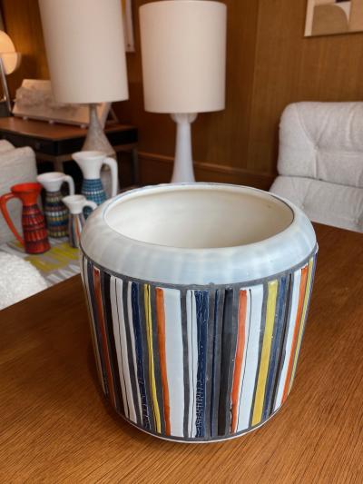 Roger Capron Ceramic vase flowerpot Vallauris France 1960s 