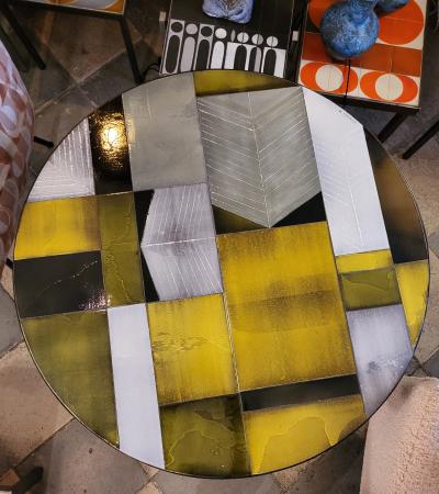 Roger Capron Circular ceramic coffee table by Roger Capron 1960s