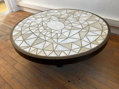 Roger Capron Circular ceramic coffee table by Roger Capron 1960s