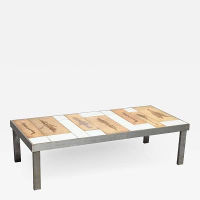 Roger Capron Coffee Table by Roger Capron with Garrigue Tiles