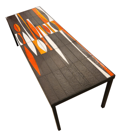 Roger Capron Coffee Table with Roger Capron Ceramic Tiles