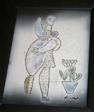 Roger Capron Decorative Ceramic Plaque by Roger Capron