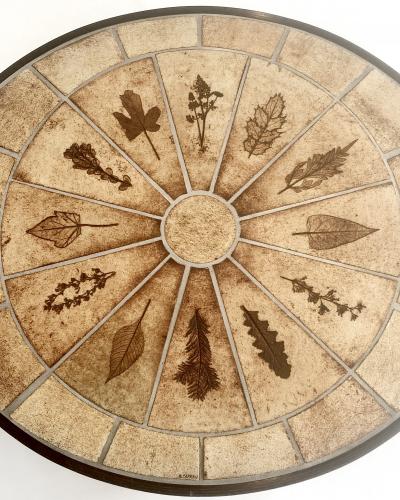 Roger Capron FRENCH CERAMIC ARTIST ROGER CAPRON CERAMIC TILE COFFEE TABLE GARRIGUES