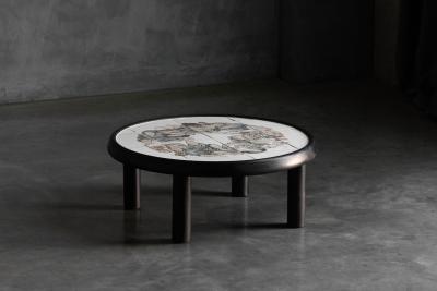 Roger Capron Figurative Ceramic Coffee Table by Roger Capron France 1960s