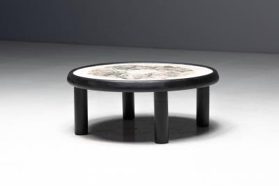 Roger Capron Figurative Ceramic Coffee Table by Roger Capron France 1960s