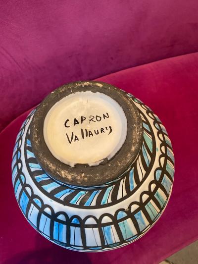 Roger Capron Large Ceramic Vase Vallauris France 1950s