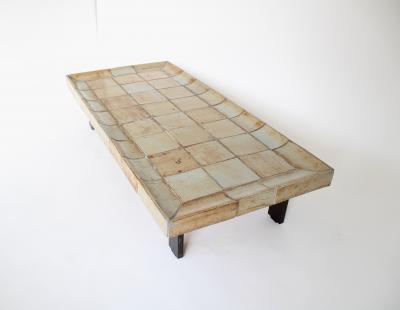 Roger Capron ROGER CAPRON FRENCH 1970S CERAMIC TILE COFFEE TABLE MODEL CUVETTE