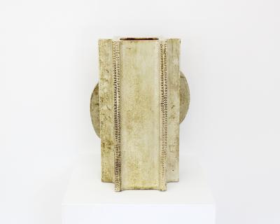 Roger Capron ROGER CAPRON FRENCH CERAMIC ARTIST VASE DAY AND NIGHT VALLAURIS FRANCE C 1970