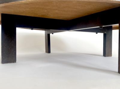 Roger Capron ROGER CAPRON FRENCH CERAMIC COFFEE TABLE WITH LEAF DECORATIONS MODEL PAMONA