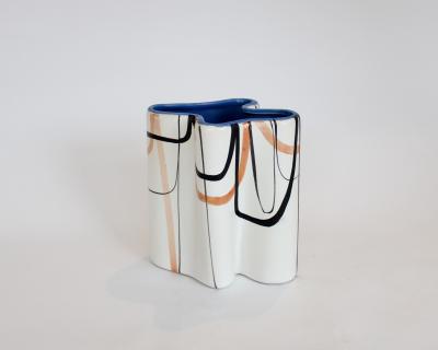 Roger Capron ROGER CAPRON TREFLE CERAMIC VASE VALLAURIS FRANCE C1958