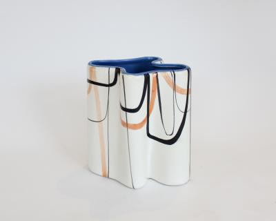 Roger Capron ROGER CAPRON TREFLE CERAMIC VASE VALLAURIS FRANCE C1958