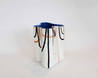 Roger Capron ROGER CAPRON TREFLE CERAMIC VASE VALLAURIS FRANCE C1958