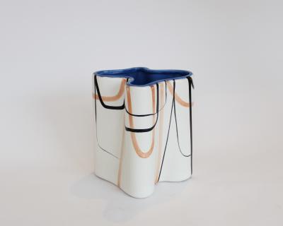 Roger Capron ROGER CAPRON TREFLE CERAMIC VASE VALLAURIS FRANCE C1958