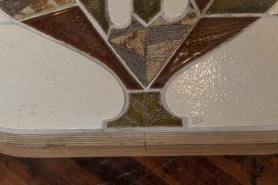 Roger Capron Roger Capron Ceramic Floral Motif Coffee Table France