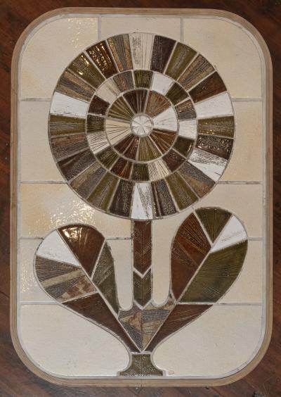 Roger Capron Roger Capron Ceramic Floral Motif Coffee Table France