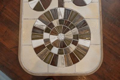 Roger Capron Roger Capron Ceramic Floral Motif Coffee Table France