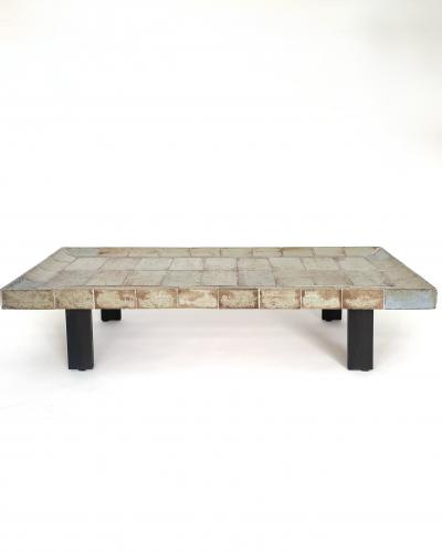 Roger Capron Roger Capron French Ceramic Tile Coffee Table Model Cuvette Vallauris