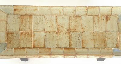 Roger Capron Roger Capron French Ceramic Tile Coffee Table Model Cuvette Vallauris