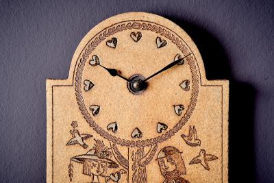 Roger Capron Stoneware Wall Clock by Raymond Peynet for Roger Capron 1