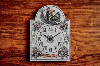 Roger Capron Stoneware Wall Clock by Raymond Peynet for Roger Capron 2