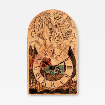 Roger Capron Stoneware Wall Clock by Roger Capron