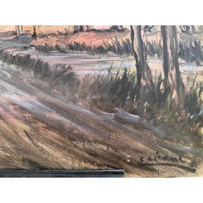Roger Etienne Original Roger Etienne Rocquencourt France Landscape Oil Painting