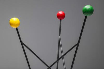Roger Feraud Roger Feraud Multicolored Coat Hanger Rack Stand Mid century French 1950s