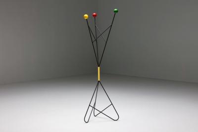 Roger Feraud Roger Feraud Multicolored Coat Hanger Rack Stand Mid century French 1950s