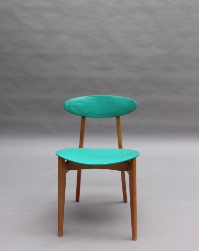 Roger Landault Set of 4 French 1950s Dining Chairs by Roger Landault Edited by Robert Sentou