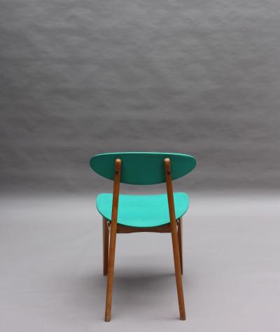 Roger Landault Set of 4 French 1950s Dining Chairs by Roger Landault Edited by Robert Sentou